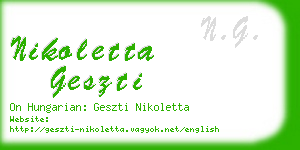 nikoletta geszti business card